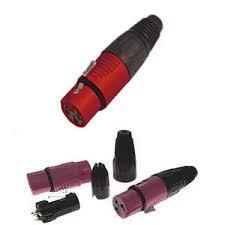 Гніздо CANON (XLR) 3pin, під шнур, червоний корпус