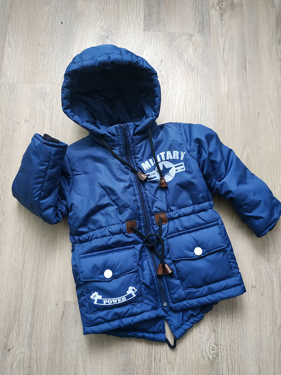 Дитяча демісезонна куртка для хлопчика подовженого фасону, фото 1