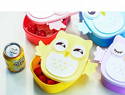 Популярний! Дитячий ланч бокс Bento Совушка Жовтий - Краща якість тільки на Nukleon.com.ua