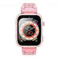 Детские смарт часы XO H130 4G GPS Розовый