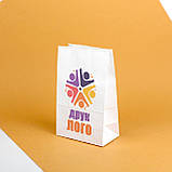 Пакети Білі з Друком ЛОГО 100 шт 150*90*240 мм Кольоровий Друк Фірмових пакетів без Ручок, фото 4