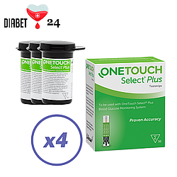 Тест-смужки Ван Тач Селект Плюс (One Touch Select Plus) 200 шт. в 4 флаконах по 50 шт в упаковці