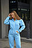 Жіночий комбінезон з вушками для зими, флісовий, капюшон, без шнурка, блакитний XS, фото 7