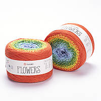 YarnArt FLOWERS (Фловерс) № 255 (Пряжа бавовна з акрилом, нитки для в'язання)