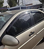 Вітровики, дефлектори вікон Hyundai Accent/Kia Rio 2005-2010 (Kyoung Dong/Корея), фото 4