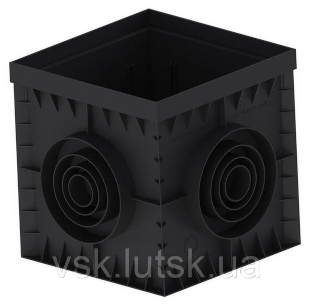 Дощоприймач пластиковий Base 300х300 чорний (8370)
