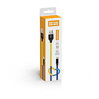 Кабель Colorway USB-Apple Lightning(national)2.4А 1м синьо-жовтий(CW-CBUL052-BLY)