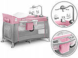 Ліжечко-манеж Lionelo Thomi Pink Baby, фото 3