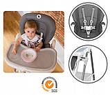 Стільчик для годування Lionelo Linn Plus Grey, фото 6