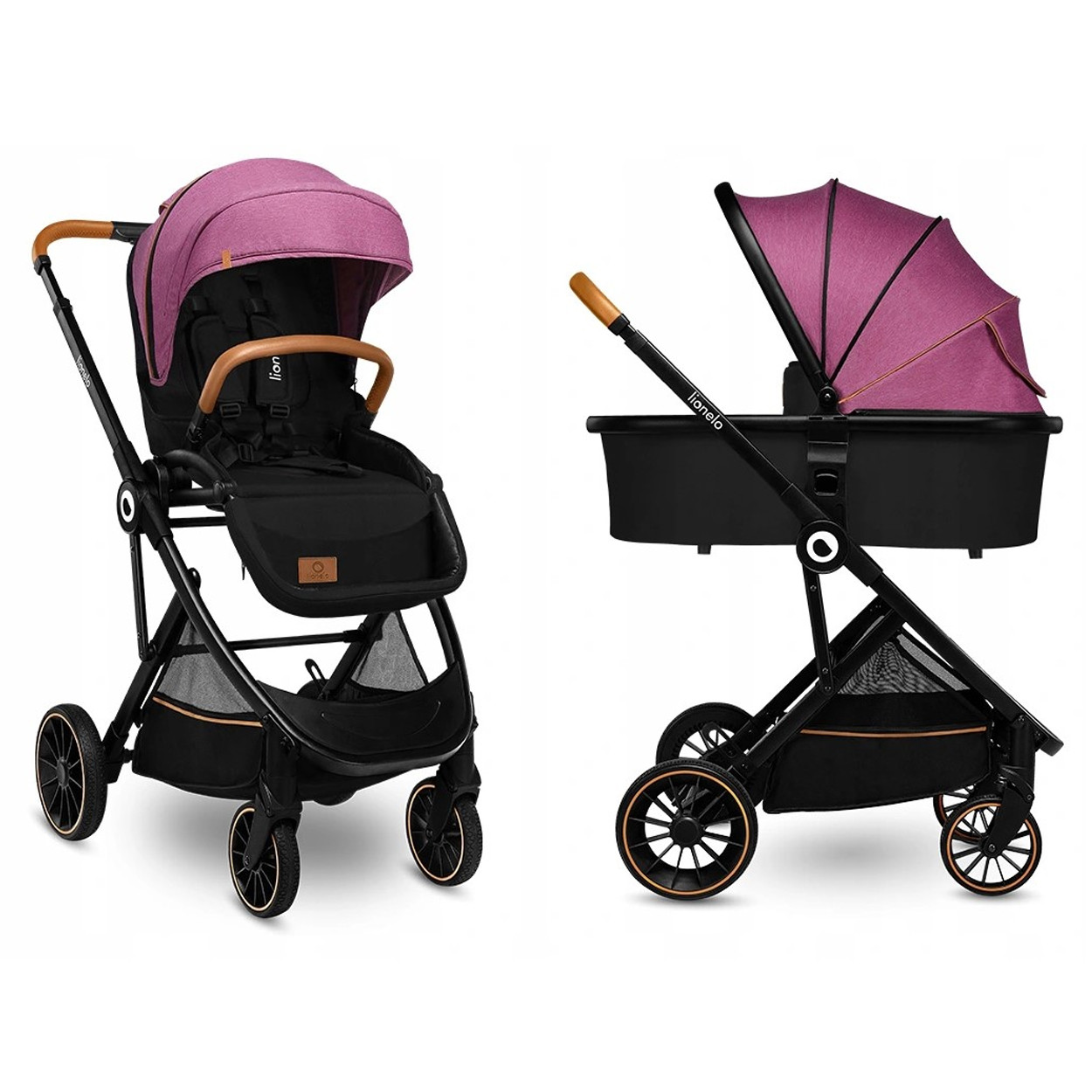 Універсальна коляска 2в1 Lionelo RIYA Pink Violet, фото 1