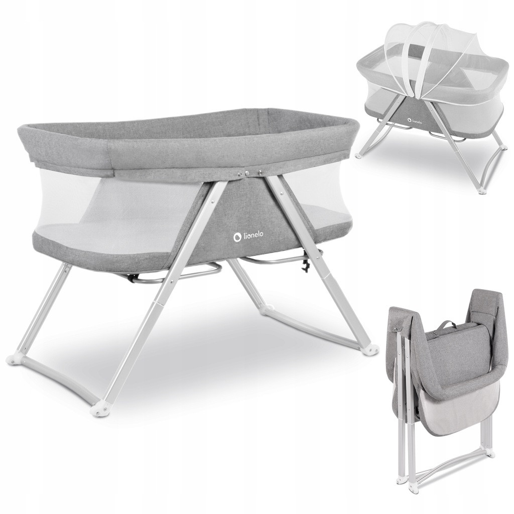 Ліжечко 3в1 Lionelo Vera Grey