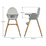 Стільчик для годування KinderKraft Fini 2 Grey, фото 3
