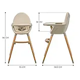 Стільчик для годування KinderKraft Fini 2 Beige, фото 3