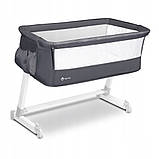 Ліжечко приставне Lionelo THEO Dark gray, фото 3