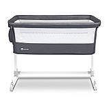 Ліжечко приставне Lionelo THEO Dark gray, фото 4