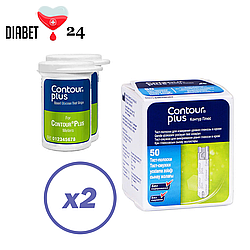Тест-смужки Контур Плюс (Contour Plus) 100 шт. у 2 флаконі по 50 шт. в упаковці