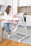 Крісло-гойдалка + стільчик для годування Caretero INDIGO Light Grey, фото 9