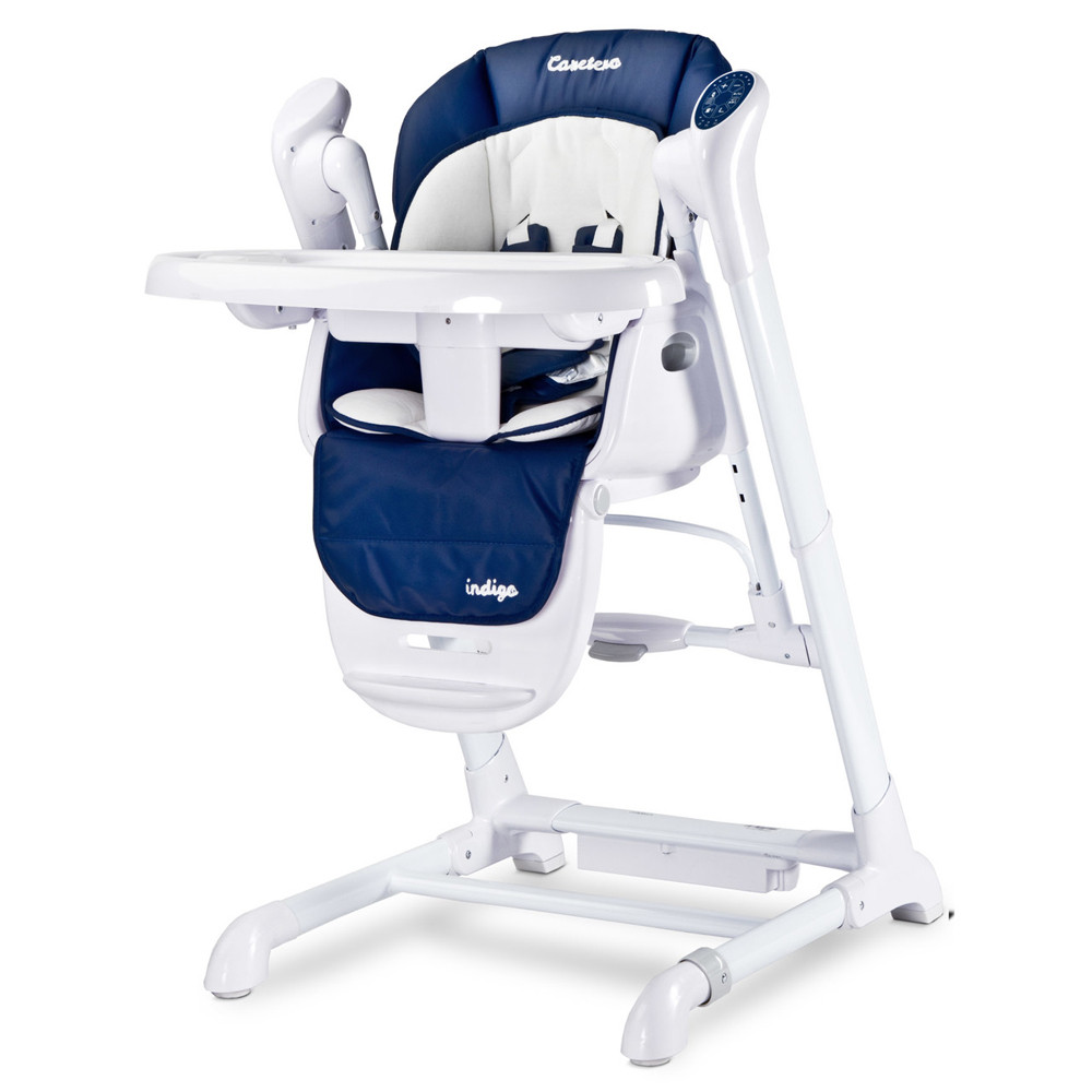 Крісло-гойдалка + стільчик для годування Caretero INDIGO Navy