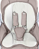 Крісло-гойдалка + стільчик для годування Caretero INDIGO Beige, фото 6