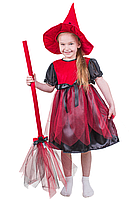 Карнавальный костюм Ведьмочка №1/1 (красный) 98-122 см