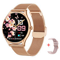 Smart Milano Gold Steel, 2 ремінці смарт годинник, розумний годинник DS