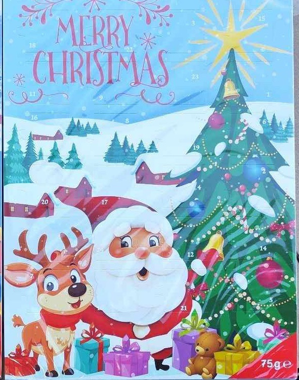 Адвент календар шоколадний Merry Christmas Baron 75 г Польща