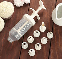 Популярний! Кондитерський шприц 8 насадок - Краща якість тільки на Nukleon.com.ua