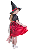 Карнавальний костюм Відьмочка No1 (червоний) 98-122 см, фото 3