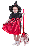 Карнавальний костюм Відьмочка No1 (червоний) 98-122 см, фото 2