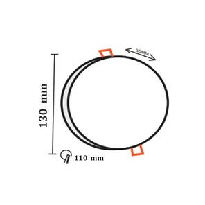 LED світильник вбудований Horoz VIOLET-18 18W 6400K білий 016-075-0018-010, фото 3