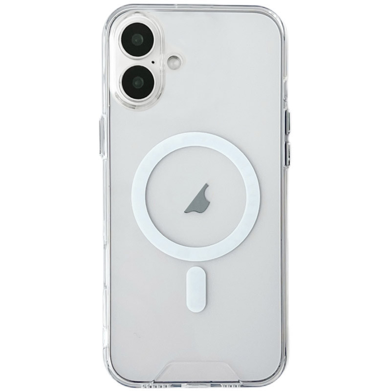 Прозорий чохол Space Case with MagSafe для Apple iPhone 16 Plus (6.7") | TPU+PC накладка з магнітним кільцем Прозорий