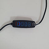 Кільцева світлодіодна Led-лампа YQ 30 cm тримачем для телефона та кріпленням під штатив — QX-300, чорна, фото 3