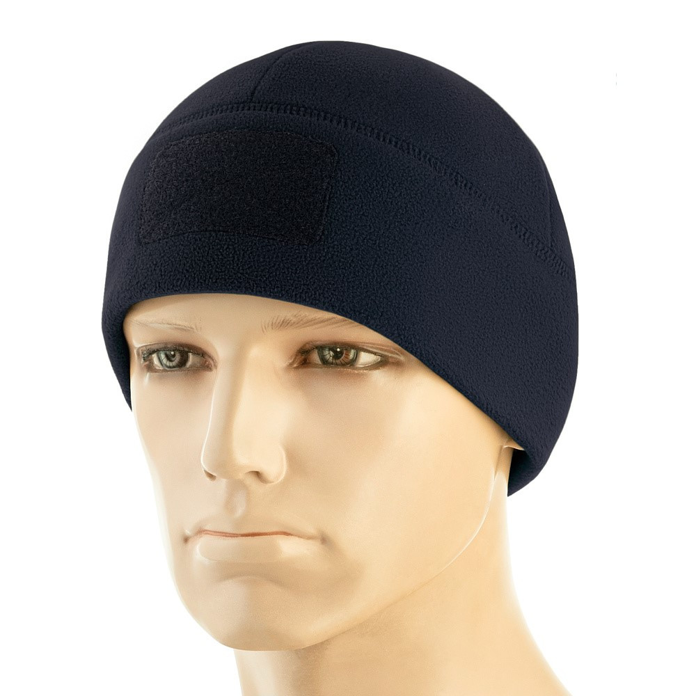 Шапка тактична Watch Cap Elite фліс (320г/м2) з липучкою Dark Navy Blue