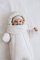 Дитячий зимовий комбінезон для новонародженого на флісі на дві блискавки розмір 62 68 74, фото 4