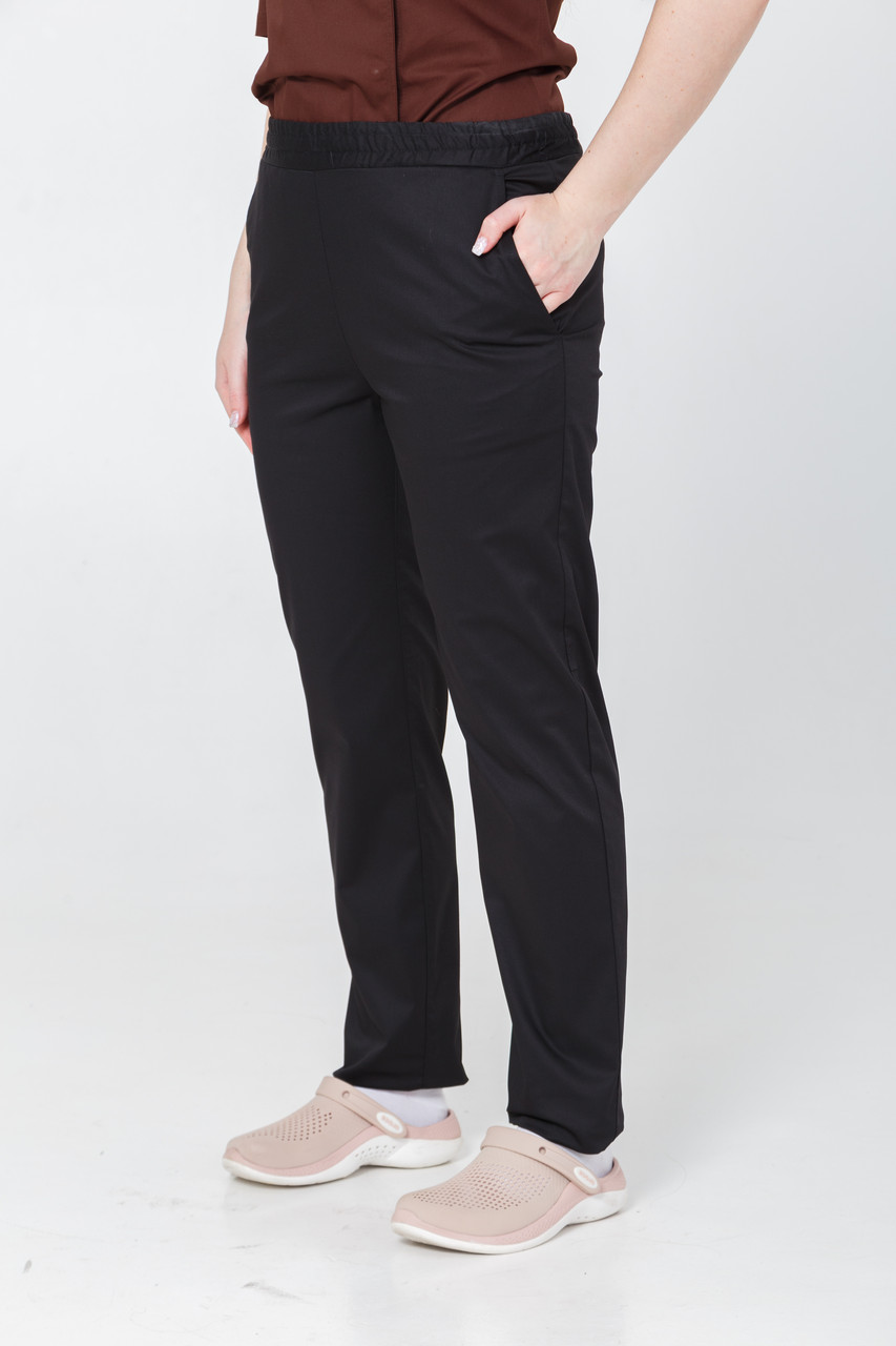 Штани Поварські Жіночі Шеф Чорні 44