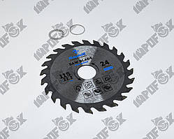 Диск пильний по дереву з твердосплавними напайками 115*30T*22.23 RapidE TCT SAW