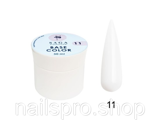 База кольорова Saga Color Base No11, молочно-біла, 30 мл