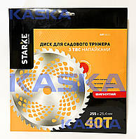 Диск STARKE 8021 255mm*25.4*40T ВИГНУТИЙ(ТАРІЛКА) для садового тримера (бензокоси) з твердосплавними напайками