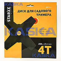 Диск STARKE 8024 255mm*25.4*4T ЧОРНИЙ для садового тримера (бензокоси) без твердосплавих напайок