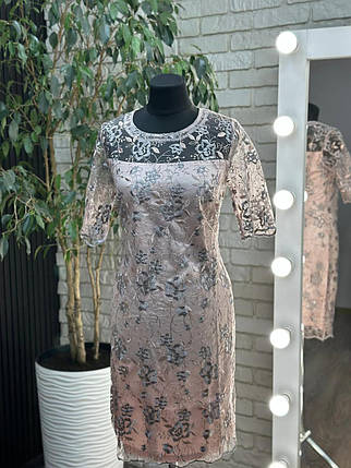 Стильна жіноча сукня, тканина "Атлас" розмір 48, фото 3