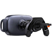 Автомобільний тримач холдер із БЗП Baseus LightChaser Series Triple-Coil Wireless Charging Electric Car Mount C40355901111-00 Blac, фото 4