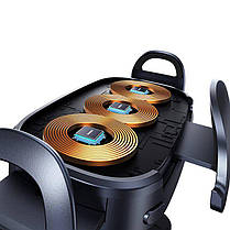 Автомобільний тримач холдер із БЗП Baseus LightChaser Series Triple-Coil Wireless Charging Electric Car Mount C40355901111-00 Blac, фото 6
