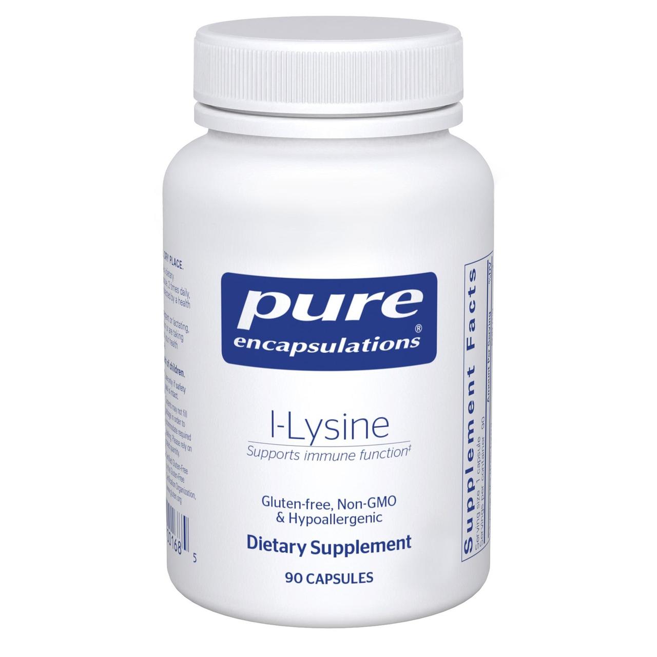 Лізин Pure Encapsulations (L-Lysine) 90 капсул BX566