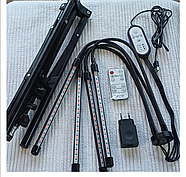 Світлодіодна фітолампа для  рослин, розсади. Повний спектр 4 голови, фото 3