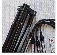 Світлодіодна фітолампа для  рослин, розсади. Повний спектр 4 голови, фото 4