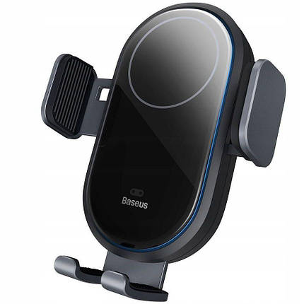 Автомобільний тримач холдер із БЗП Baseus LightChaser Series Wireless Charging Electric Car Mount 15W C40355900121-00 Black, фото 1