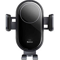 Автомобільний тримач холдер із БЗП Baseus LightChaser Series Wireless Charging Electric Car Mount 15W C40355900121-00 Black, фото 4