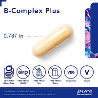 Комплекс вітамінів В Pure Encapsulations (B-Complex Plus) 120 капсул BX801, фото 4