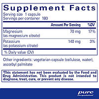 Калій Магній Цитрат Pure Encapsulations (Potassium Magnesium Citrate) 180 капсул BX816, фото 2
