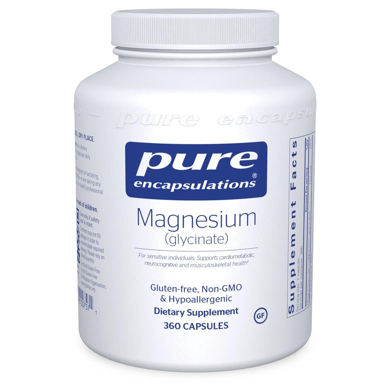 Магній Гліцинат Pure Encapsulations (Magnesium Glycinate) 120 мг 360 капсул BX075